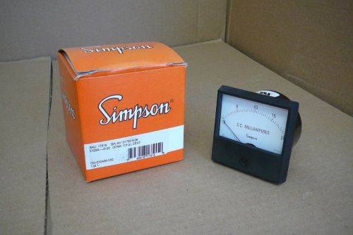 17515 Simpson Electric New In Box Panel Meter 2123 0-20 DCMA 3