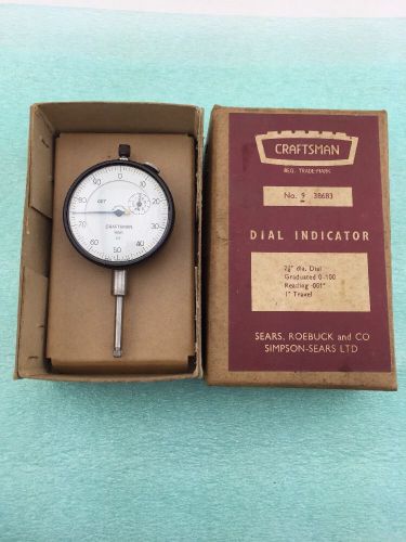 Vintage Craftsman Model 9 38683 Dial Indicator 2 1/4&#034;  Made in England.