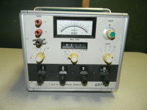 FLUKE 893A AC/DC Differential Voltmeter &#039;AS IS&#039;