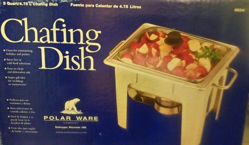 Square Chafing Dish Stainless steel 5 quart Nice for catering, parties in box