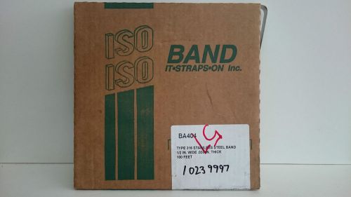 ISO Type 316 Stainless Steel Banding Strapping BA404 1/2&#034; x .030&#034; x 100&#039; coil