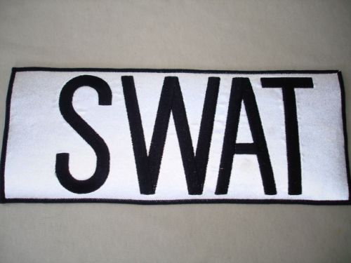 SWAT Patch 10 X 4 Retroreflective New Scothlite Embroidered Blue