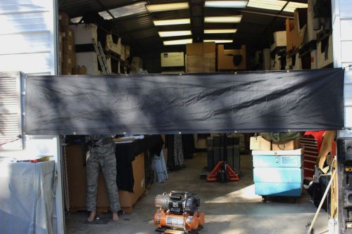 Cloth 11&#039; x 2&#039; banner black blank hemmed &amp; grommet sign panels military use new for sale
