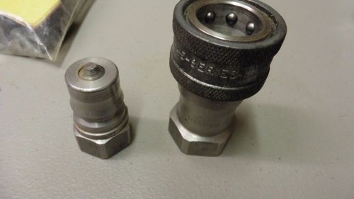 Aeroquip fd45-1005-08-10 &amp; fd45-1004-08-10 quick connect coupling set stainless for sale