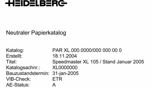 Heidelberg XL-105 parts manual (084)