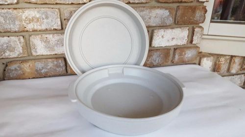 Aladdin Tempreserve Insulated Round 9&#034; Hot/Cold Food Carrier Pie Dish Server USA