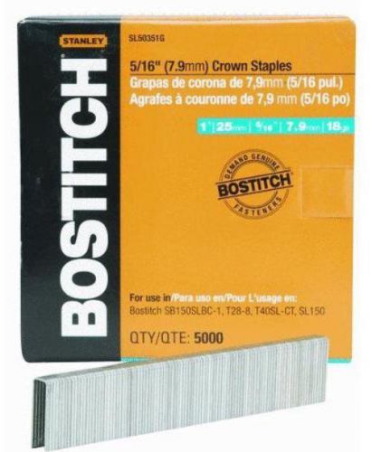 Bostitch SL50351G 5000 ct. box 4800 Actual CROWN STAPLES  1&#034; 18GA 5/16&#034; WoW