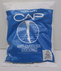 Anti-Embolism Stocking, made by Carolon, Thigh, Med, Long, Pair