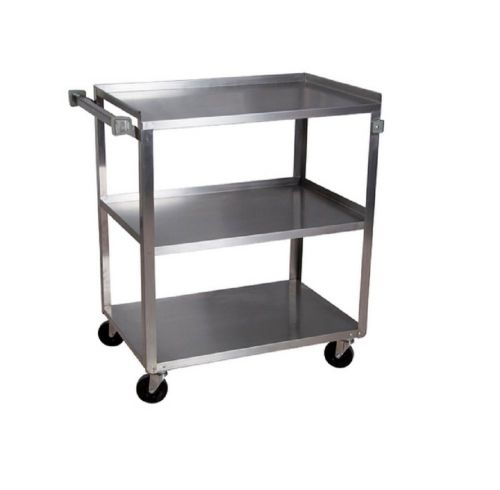 Stainless Steel Utility Cart, 3 Shelves -24&#034; x 15.5&#034;, holds 300lbs BBKC-1524S-3S