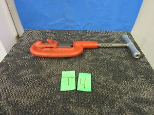 RIDGID 1&#034;-2&#034; HEAVY DUTY PIPE CUTTER 2A PLUMBING T-HANDLE 2 MILITARY TOOL USED