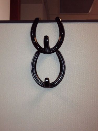 Horseshoe Office Cubicle Partition Coat Rack Hand Made in Montana by Farrier