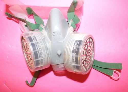 3M 7281 Industrial Raspirator Face Mask &amp; 7251 Organic Vapor Filter Cartridges