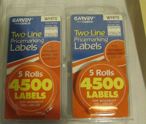 Monarch #1115 , 9000 two line labels, new