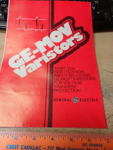 Vintage GE-Mov Varistors Brochure ZA L MA PA Series Advertising Poster Bulletin