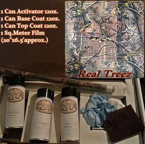 Real Treez R.R.C.Camo Hydrographic water transfer Dip Kit Guns,Skulls,auto,ATV