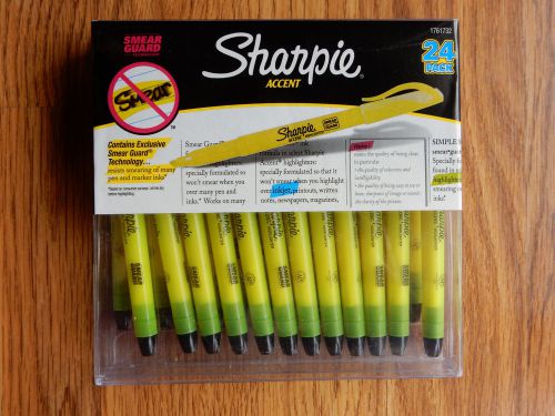 24 SHARPIE ACCENT HIGHLIGHTER/EXCLUSIVE SMEAR GUARDTECHNOLOGY