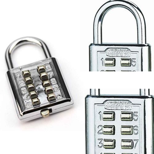 1x Padlock 8 Digit Combination Password Lock for Travel Suitcase Luggage HPP