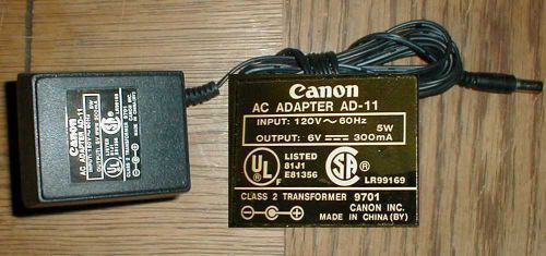 Canon AD-11 6vdc .3a 300ma AC Adapter Barrel Calculator