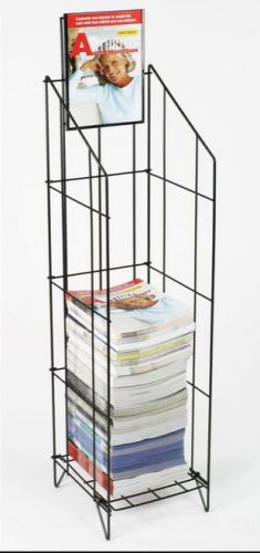Wire newspaper rack magazine stand magazine rack free middle shelf for sale