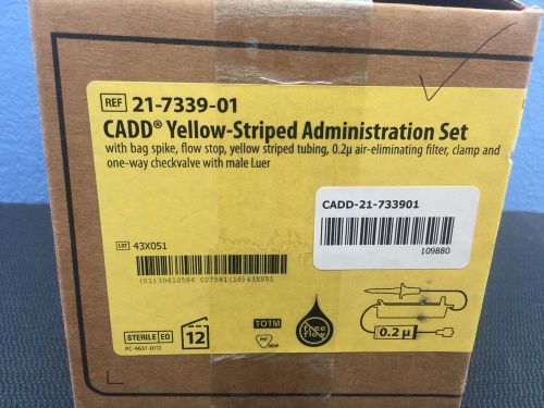 Smiths Medical CADD Yellow-Stripe Admm. Set 0.2u 21-7339-01 - Box of 12