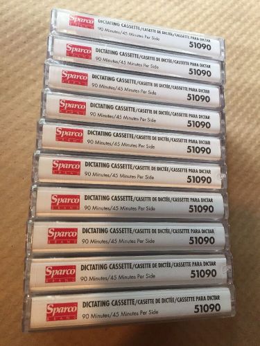 Sparco Audio &amp; Dictation Cassette Tapes 10 Pack All Are 90 Minute Each Sealed