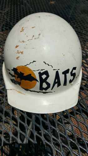 Vintage MSA/BULLARD? FIBERGLASS SKULLGARD Hard Hat Used,BATS (BATMAN)!