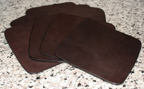 Jays custom dark brown full grain leather mousepad mouse pad no tooling for sale