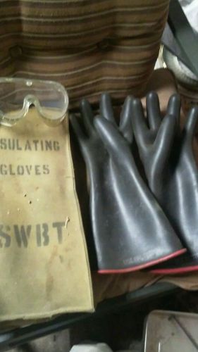 Electrical insulated rubber gloves type1 class2 17,000 volt. for sale