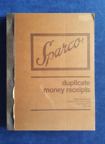 Vintage Sparco duplicate money receipts 500