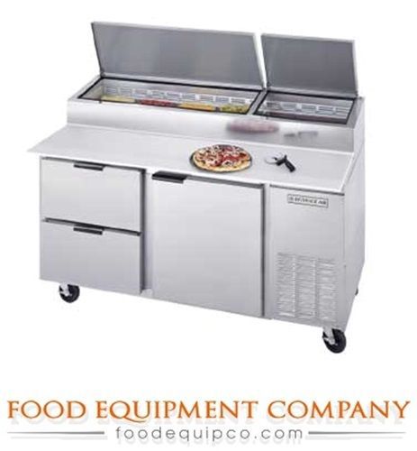 Beverage-Air DPD67-2 67&#034; Pizza Prep Table with One Door and Two Drawers