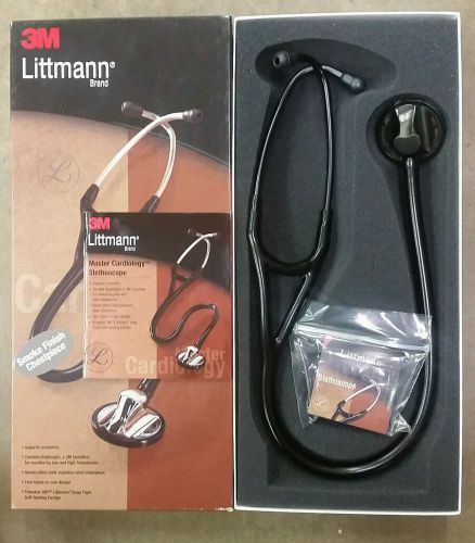 3M Littmann Master Cardiology Smoke Finish - Black Tube Stethoscope 2176 27&#034;