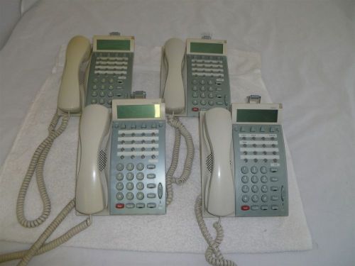 NEC Office Phone Lot of 4 DTU-16D-2 White Black Business Phone Handsets