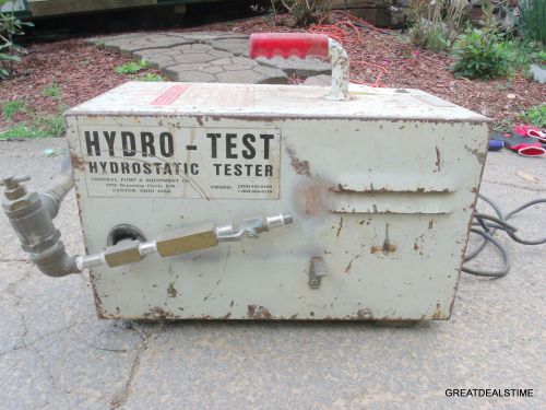 GENERAL 6334 HYDROSTATIC TEST PUMP HYDRO WATER LINE LEAK TESTER ELECTRIC 250 PSI