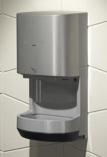 Commercial grade bathroom wall mounted automatic jet hand dryer - silver for sale