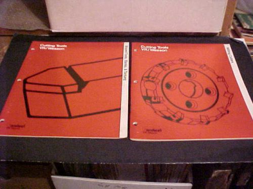 Lot of 2 ca. 1974 vr/wesson tooling catalog/books milling cutters/brazed tools + for sale