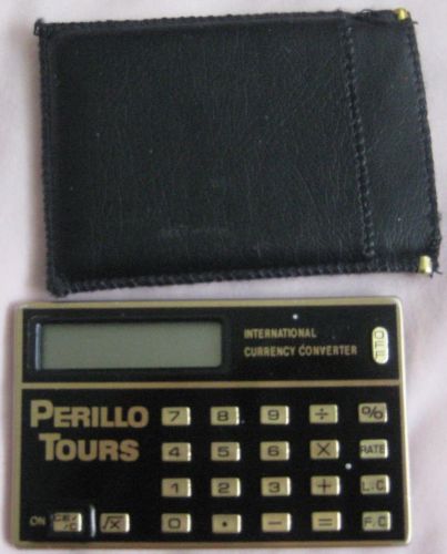 currency converter battery operated &#034; Perillo Tours&#034; with 2 pocket sleeves,Thin,