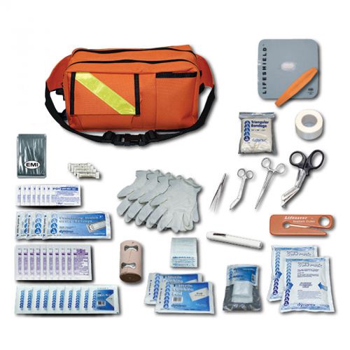 Emergency medical technician trauma pac orange and supplies  1 ea for sale