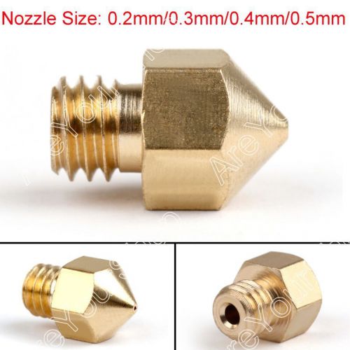 10Pcs 0.2mm Nozzle Print Head For 3D Printer Extruder MK8 Makerbot 1.75mm