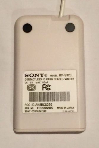 Sony PaSoRi RC-S320 Contactless IC Card Reader/Writer for FeliCa