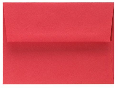 National Envelopes 250 Red A6 Smooth Finish Envelopes - Size -4 3/4 X 6 1/2