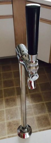 Beer Faucet Draft Single Tower keg Polished Stainless Steel Tap Handle Kegerator
