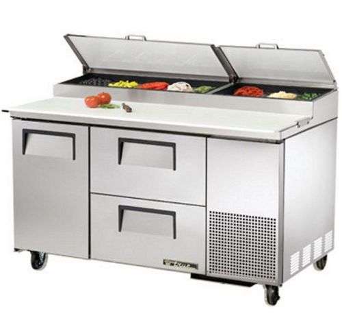 True TPP-60D-2 PIZZA Prep Table Solid Drawed Unit Free SHIPPING!!!