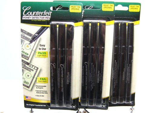 COUNTERFEIT MONEY Detector PEN Marker DriMark Lot of 3 NEW Packages 9 Pens Total