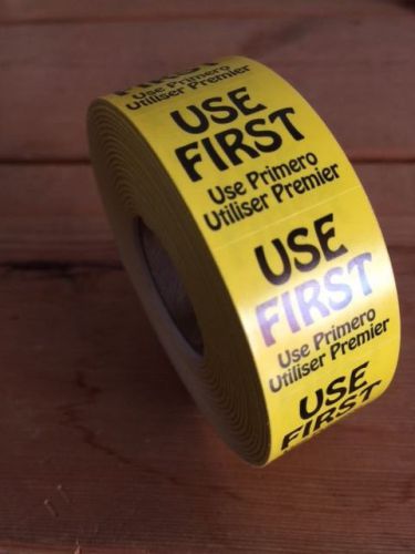 1&#034; x 1&#034; USE FIRST FOOD ROTATION LABELS 1000 PER ROLL GREAT STICKERS