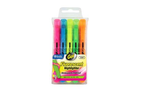 NEW!!! SALE!! Bazic 5 Assorted color Twist up Fluorescent Gel Highlighter