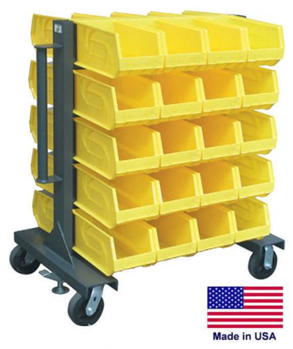 Pick bin rack - 40 bins / compartments - portable 12 ga stl - 48 h x 28 d x 37 w for sale