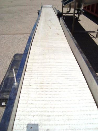 Kleenline 18 in x 21 ft incline intralox stainless steel sanitary belt conveyor for sale