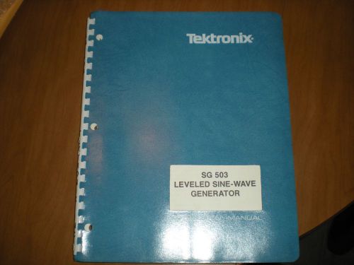 Tektronix SG503 leveled sine-wave generator  instruction manual