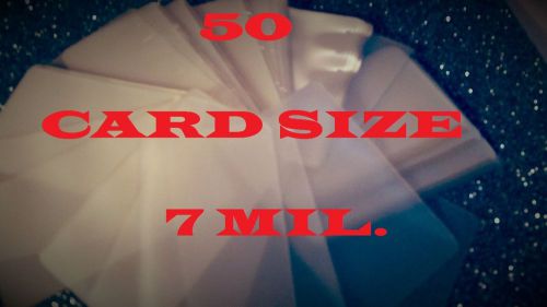 50- Card Size Laminating Laminator Pouches/Sheets  2-1/2 x 3-3/4  7 mil