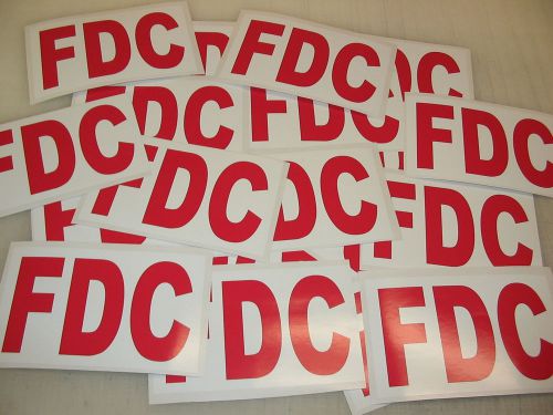 20 FDC Sticker Decals for Fire Inspection or Fire Hose Extinguisher Alarm Smoke
